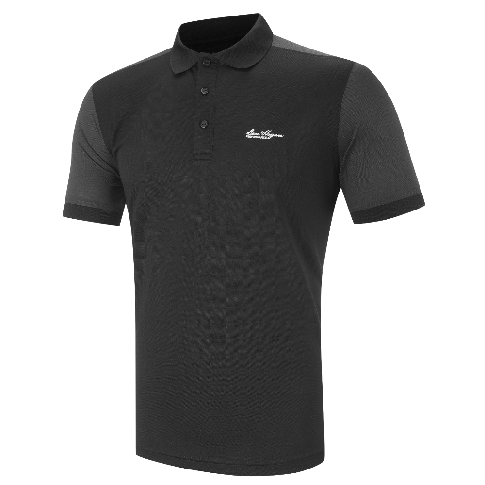 Ben Hogan Performance Polo Shirt - Black/Charcoal